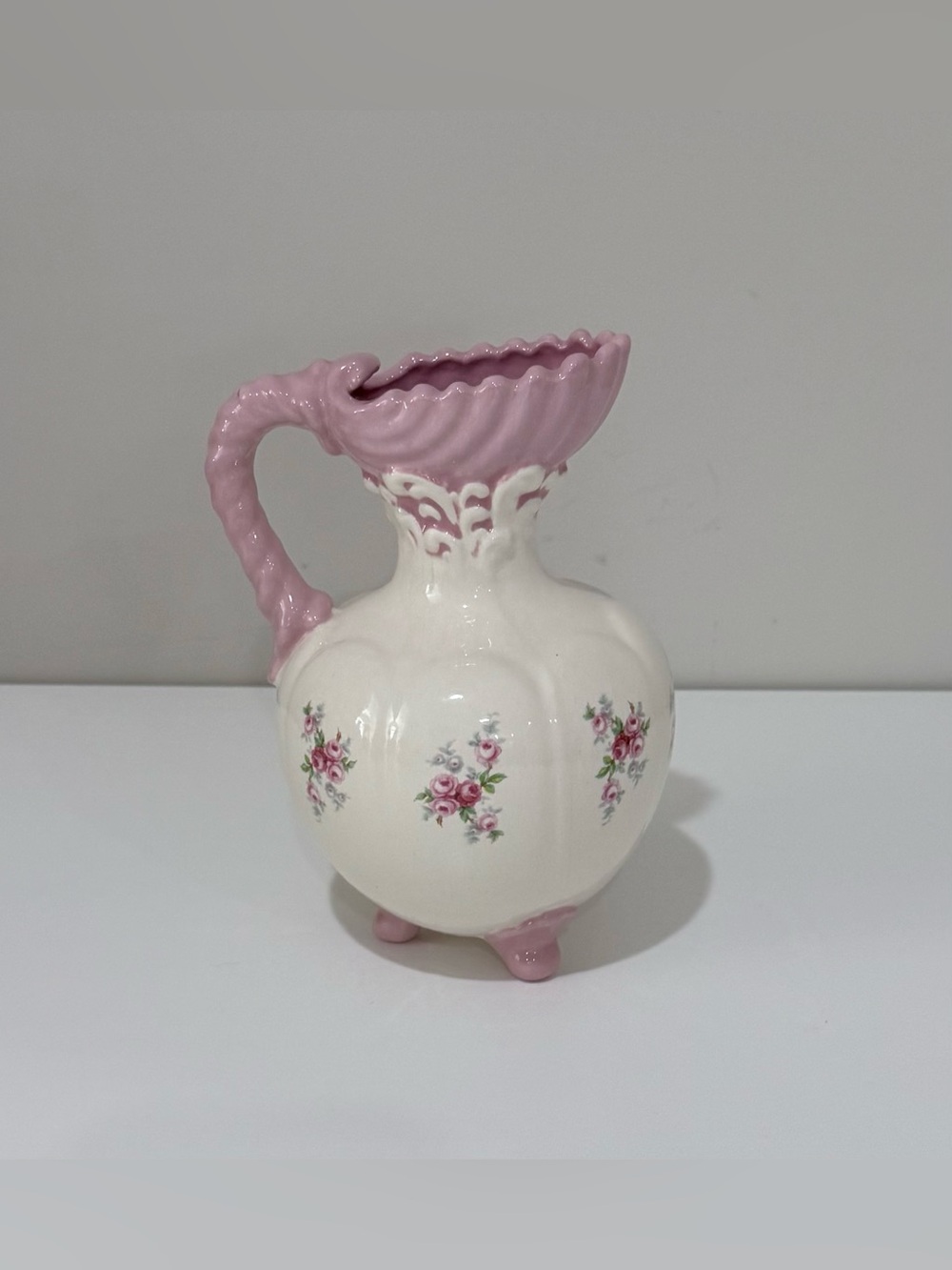 Vintage Albert’s Molds Ceramic Pitcher Shabby Chic, Rococo